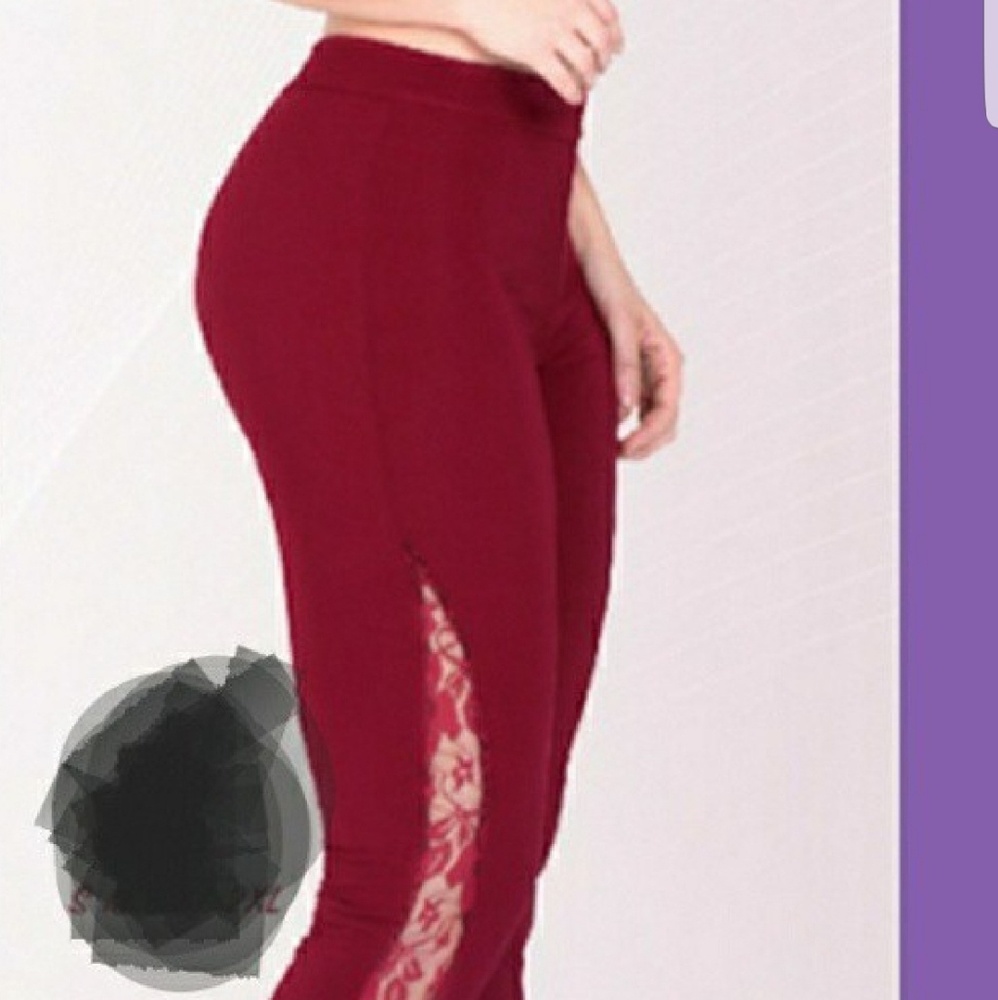 Flare lace pants (black and wine available)